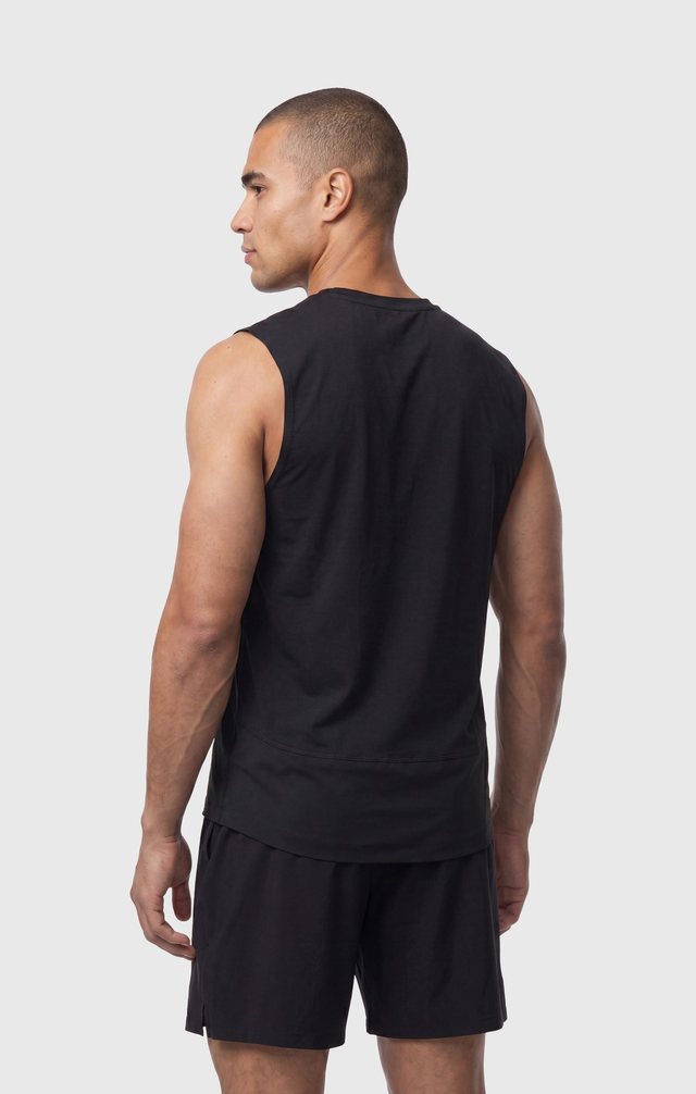 Champion — PDP-02 · Back, black tank and shorts