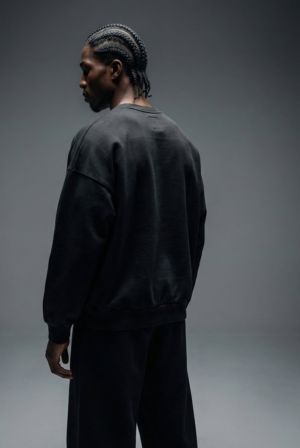 Champion — Nowhere University crewneck, from the back