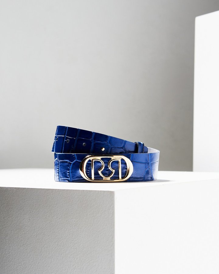 Rinascimento — blue croc belt
