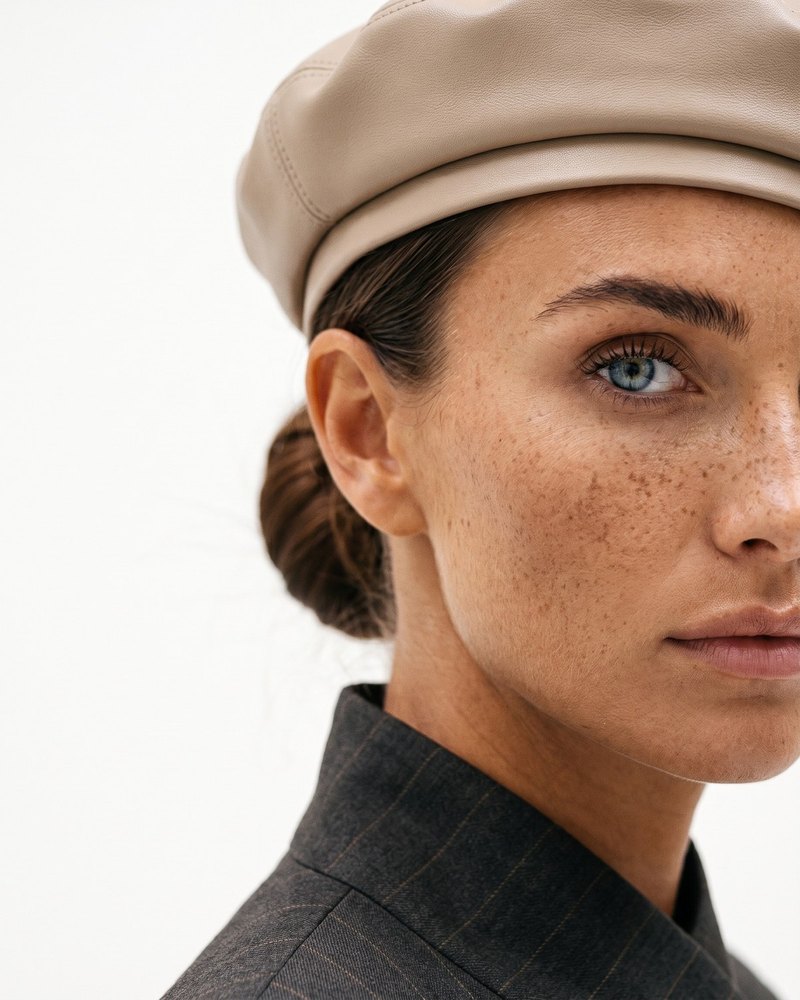 Republica — close portrait, leather beret
